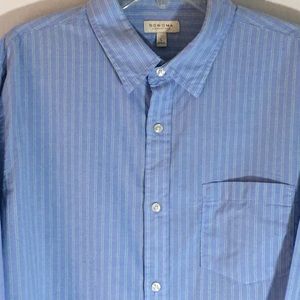 🍁Sonoma men’s blue stripe button down